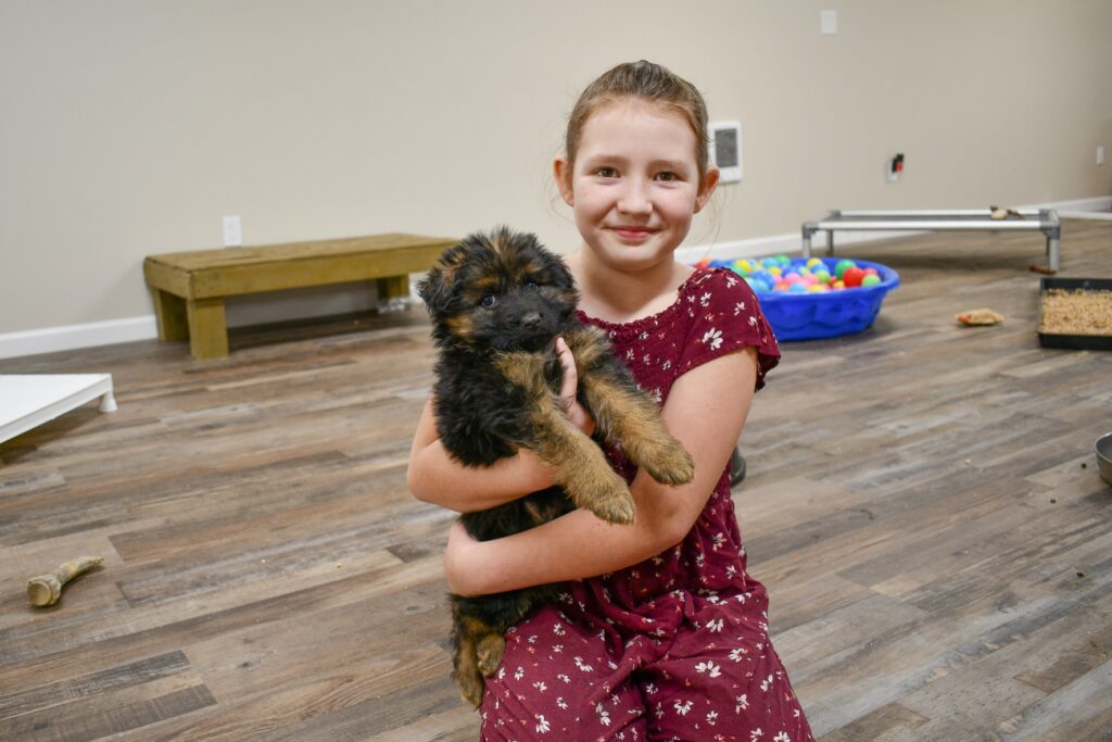 Avalyn with puppy